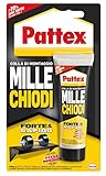 Pattex Millechiodi Forte & Rapido, adesivo di montaggio extra forte che sostituisce viti e fori al muro, adesivo bianco con effetto ventosa, 1x100g blister